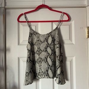 Olivacious snake print top